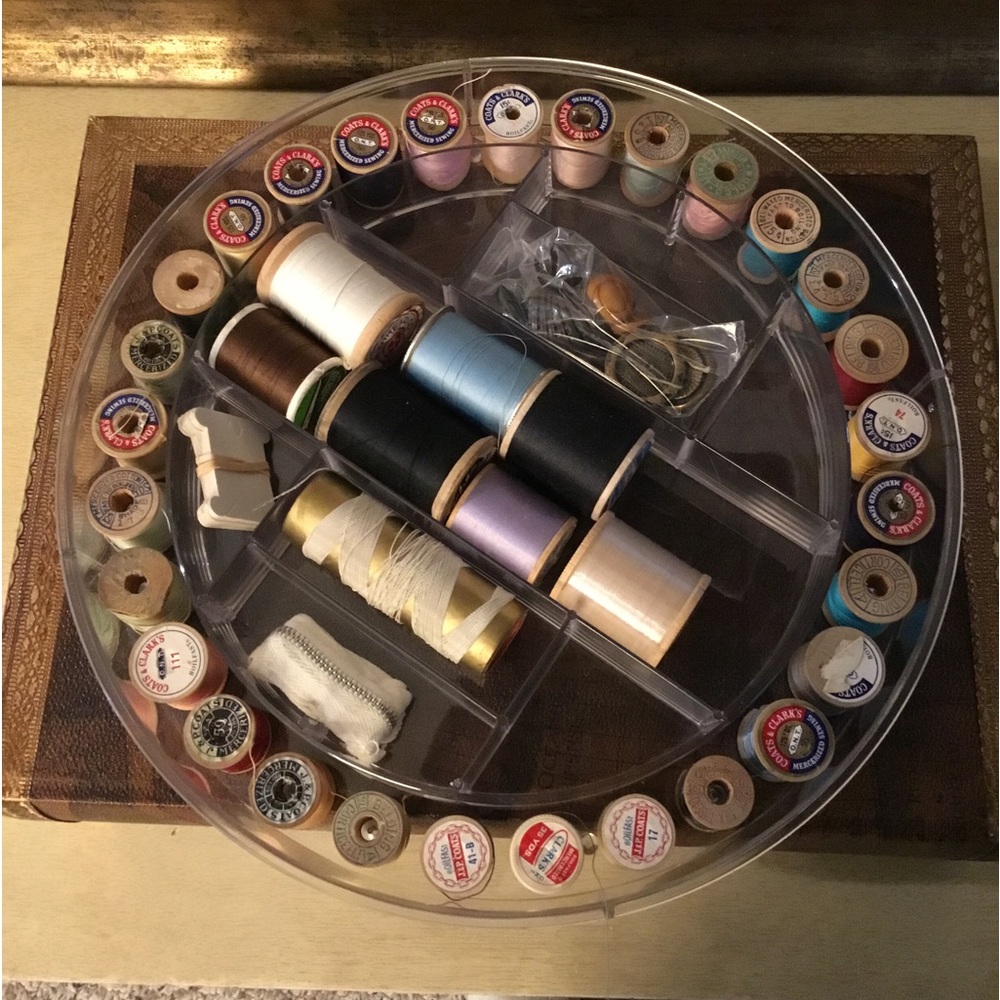 COPY - VTG Thread Sewing Storage Container